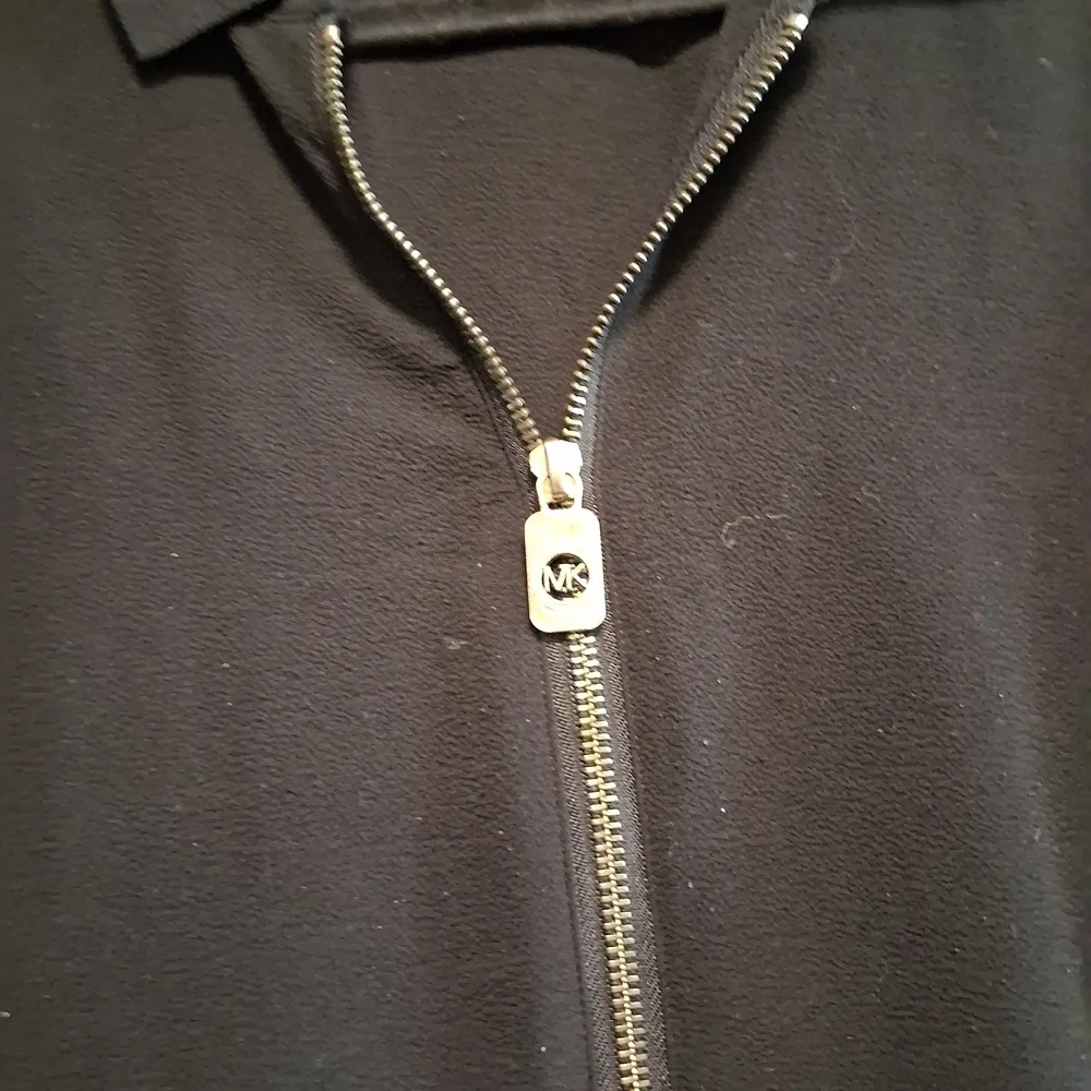 Michael Kors Black Zip-Up Sweatshirt